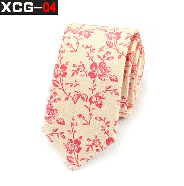 Popular polyester jacquard tie (XCG-04 flower)