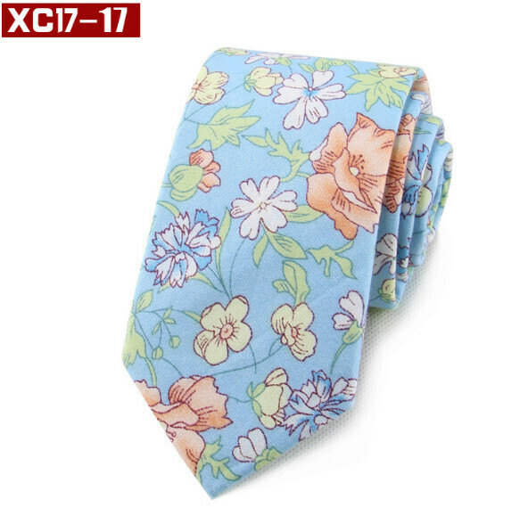 Popular fashionable cotton printed tie (XC17-17)