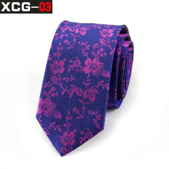 Popular polyester jacquard tie (XCG-03 flower)