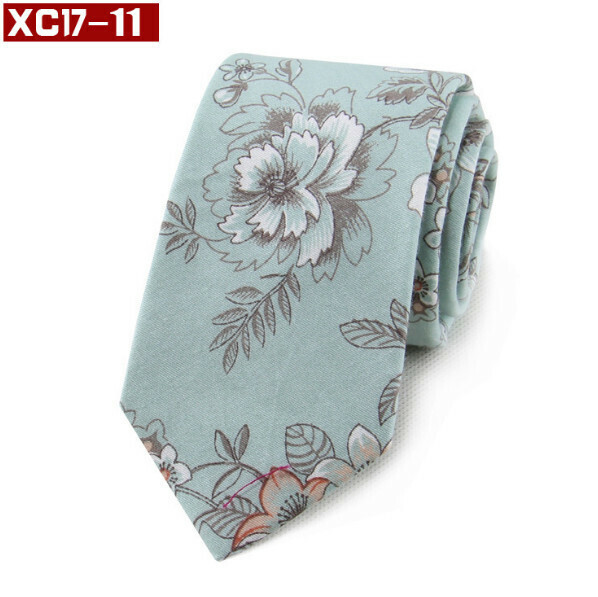 Popular fashionable cotton printed tie (XC17-11)