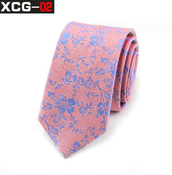 Popular polyester jacquard tie (XCG-02 flower)