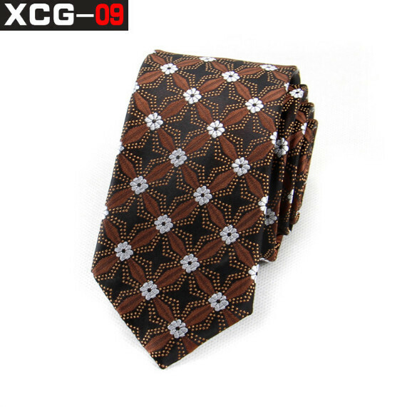 Popular polyester jacquard tie (XCG-09 flower)