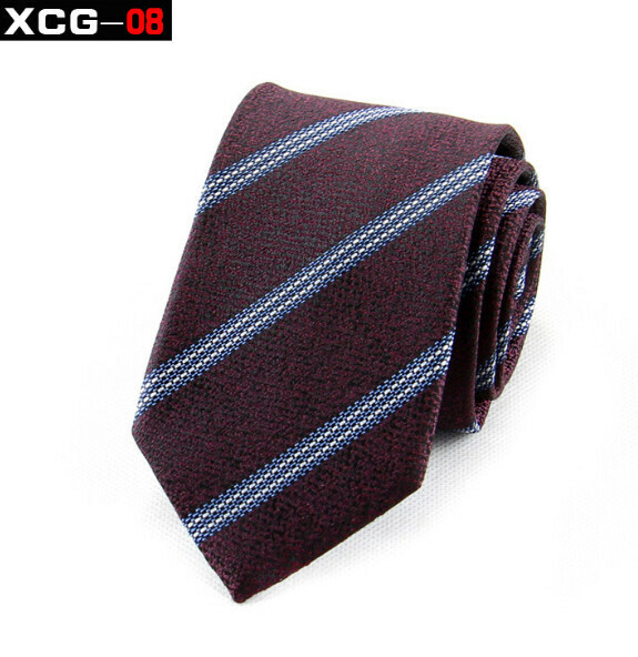 Popular diagonal striped polyester tie (XCG-08)