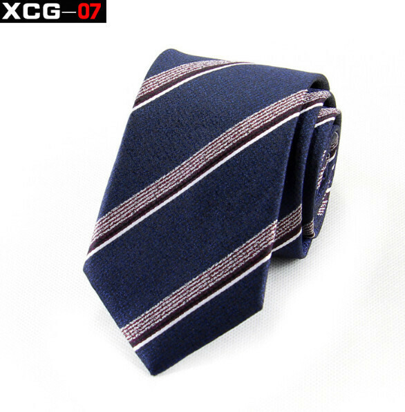 Popular diagonal striped polyester tie (XCG-07)