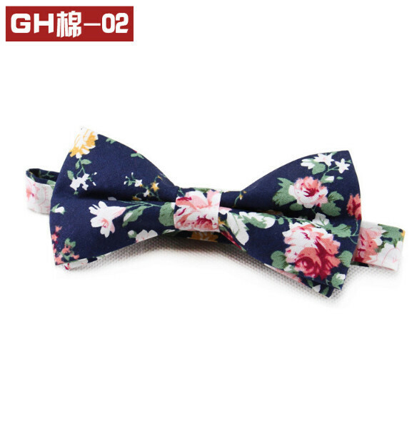 Popular retro patterned bow tie (GH cotton-02)