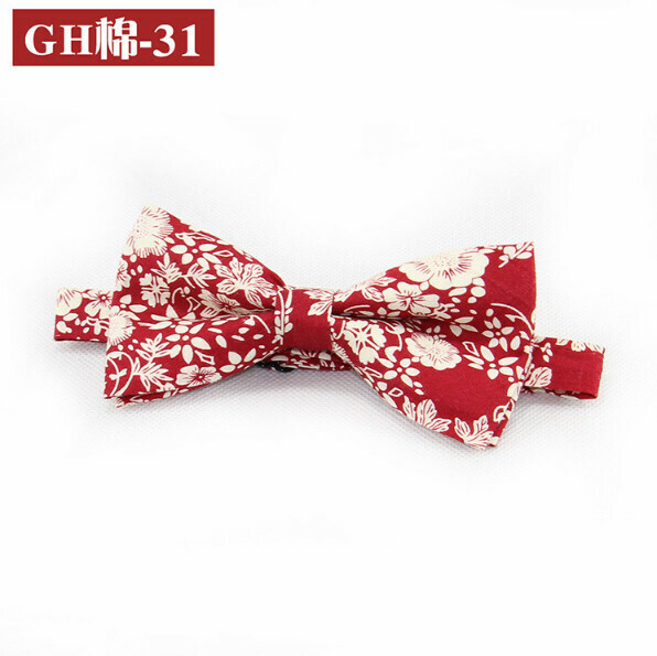 Popular retro patterned bow tie (GH cotton-31)