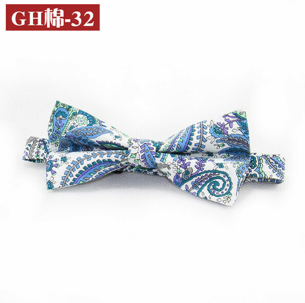 Popular retro patterned bow tie (GH cotton-32)