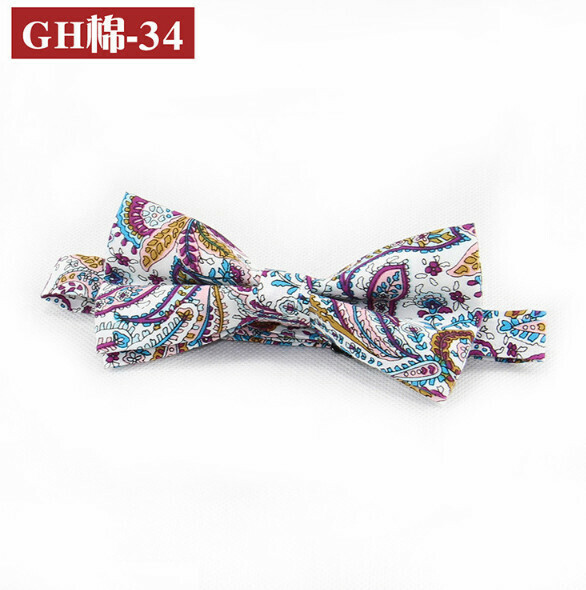 Popular retro patterned bow tie (GH cotton-34)