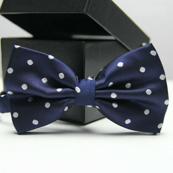 Popular polyester silk polka dot bow tie (polka dot 05)
