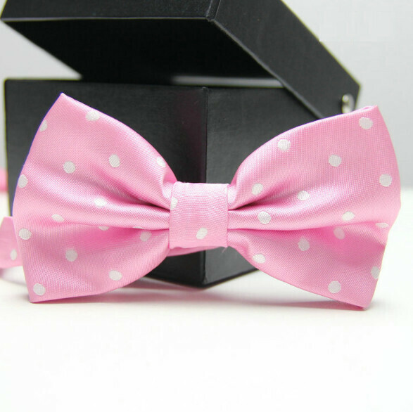 Popular polyester silk polka dot bow tie (polka dot 03)