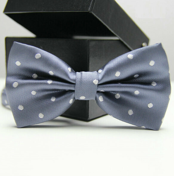 New polyester silk polka dot bow tie (polka dot 13)