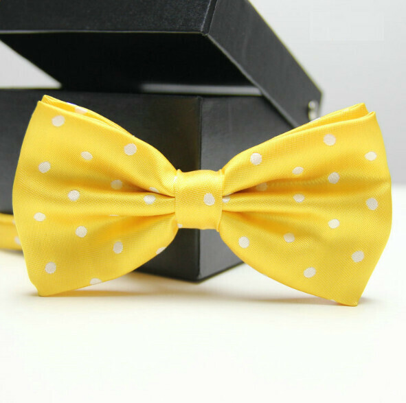Popular polyester silk polka dot bow tie (polka dot 11)