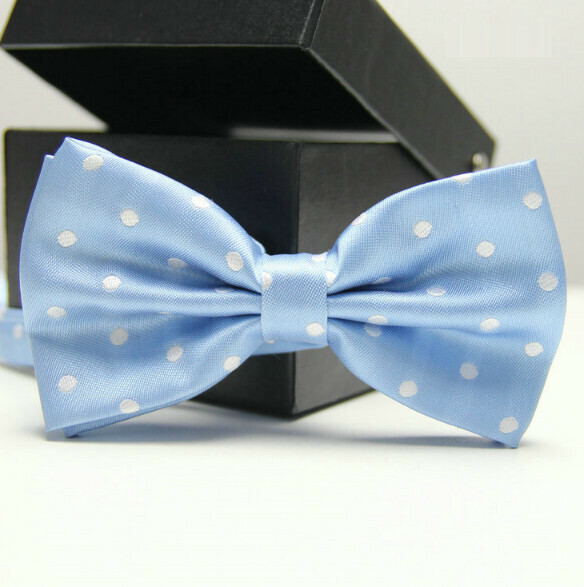New polyester silk polka dot bow tie (polka dot 14)