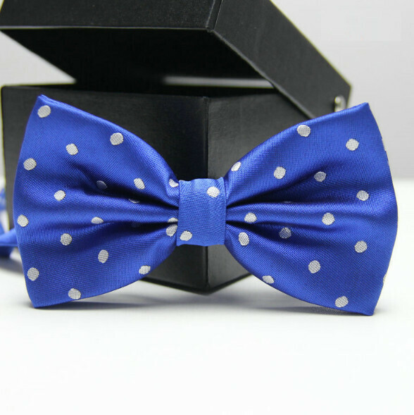 New polyester silk polka dot bow tie (polka dot 15)