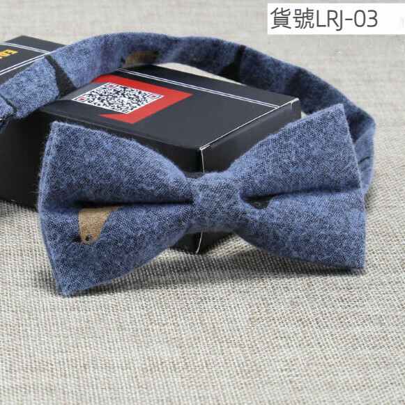 New casual printed cotton and linen bow tie (item number LRJ-03)