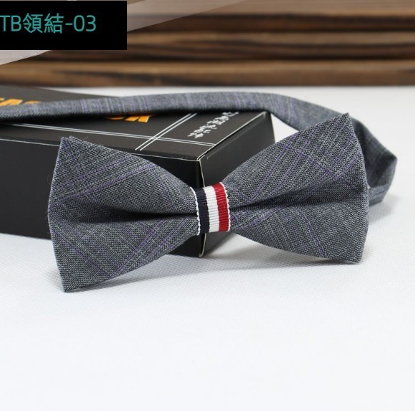 New three-color striped bow tie (TB bow tie-03)
