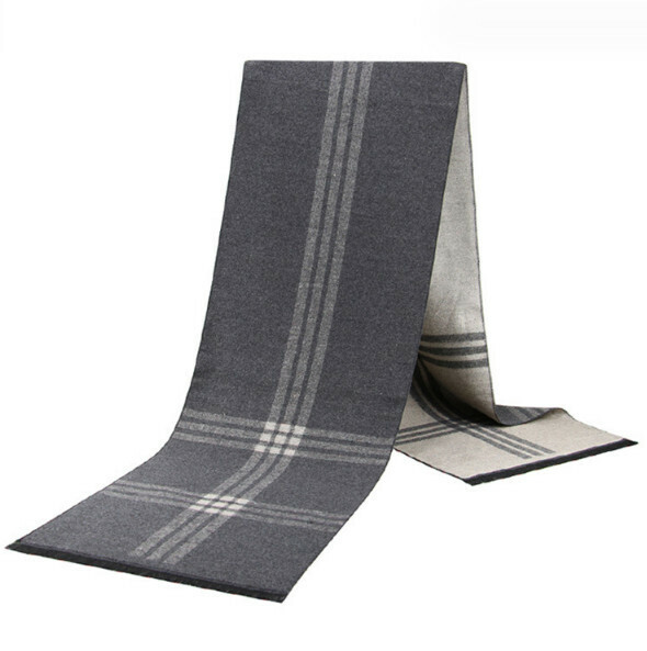 New imitation cashmere thickened plaid scarf (casual style-17) (size: length 180*width 30cm)