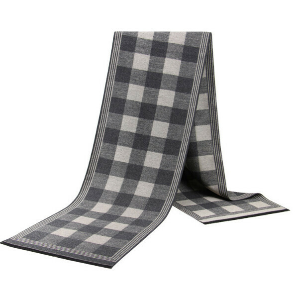 New imitation cashmere thickened plaid scarf (casual style-24) (size: length 180*width 30cm)
