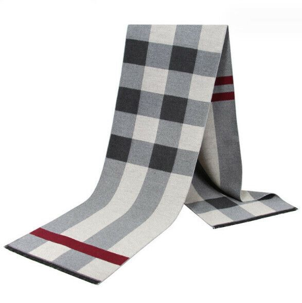 New warm brushed plaid scarf (casual style-01) (size: length 180*width 30cm)