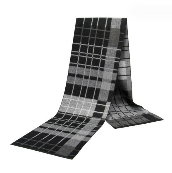 New warm brushed plaid scarf (casual style-02) (size: length 180*width 30cm)