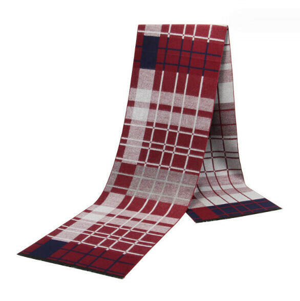 New warm brushed plaid scarf (casual style-12) (size: length 180*width 30cm)