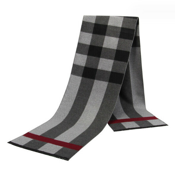 New warm brushed plaid scarf (casual style-05) (size: length 180*width 30cm)