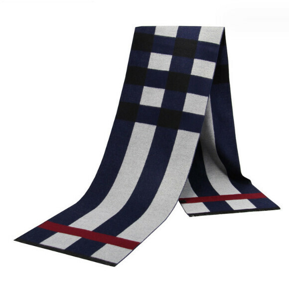New warm brushed plaid scarf (casual style-16) (size: length 180*width 30cm)