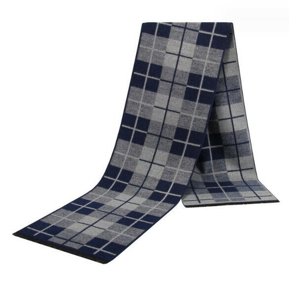 New warm brushed plaid scarf (casual style-22) (size: length 180*width 30cm)
