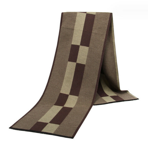 New warm brushed plaid scarf (casual style-34) (size: length 180*width 30cm)