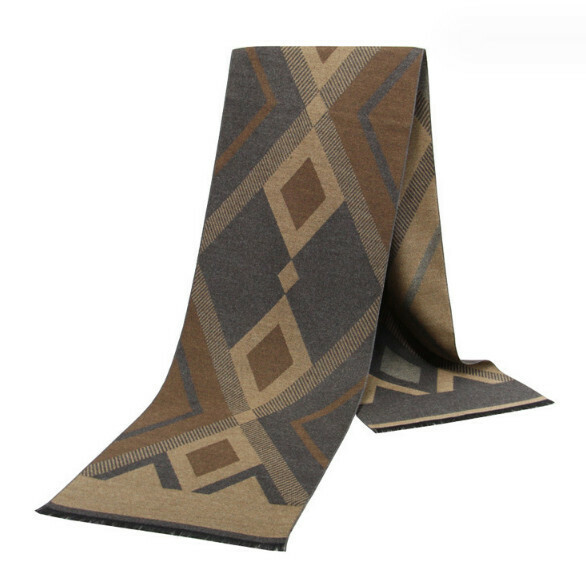 New warm brushed plaid scarf (casual style-32) (size: length 180*width 30cm)