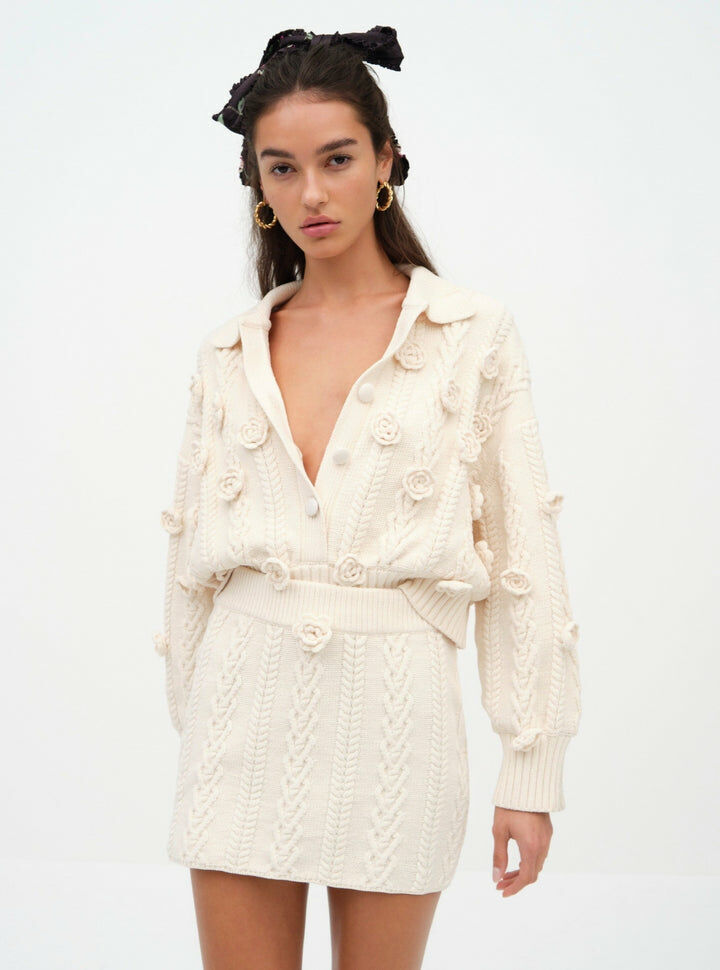 Martina Knit Mini Skirt 花朵針織短裙