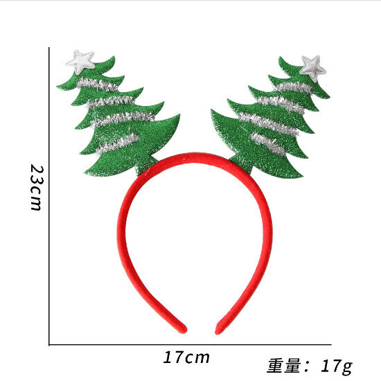Christmas Headband Headband Christmas Children's Decoration Items (Green Christmas Tree Headband)