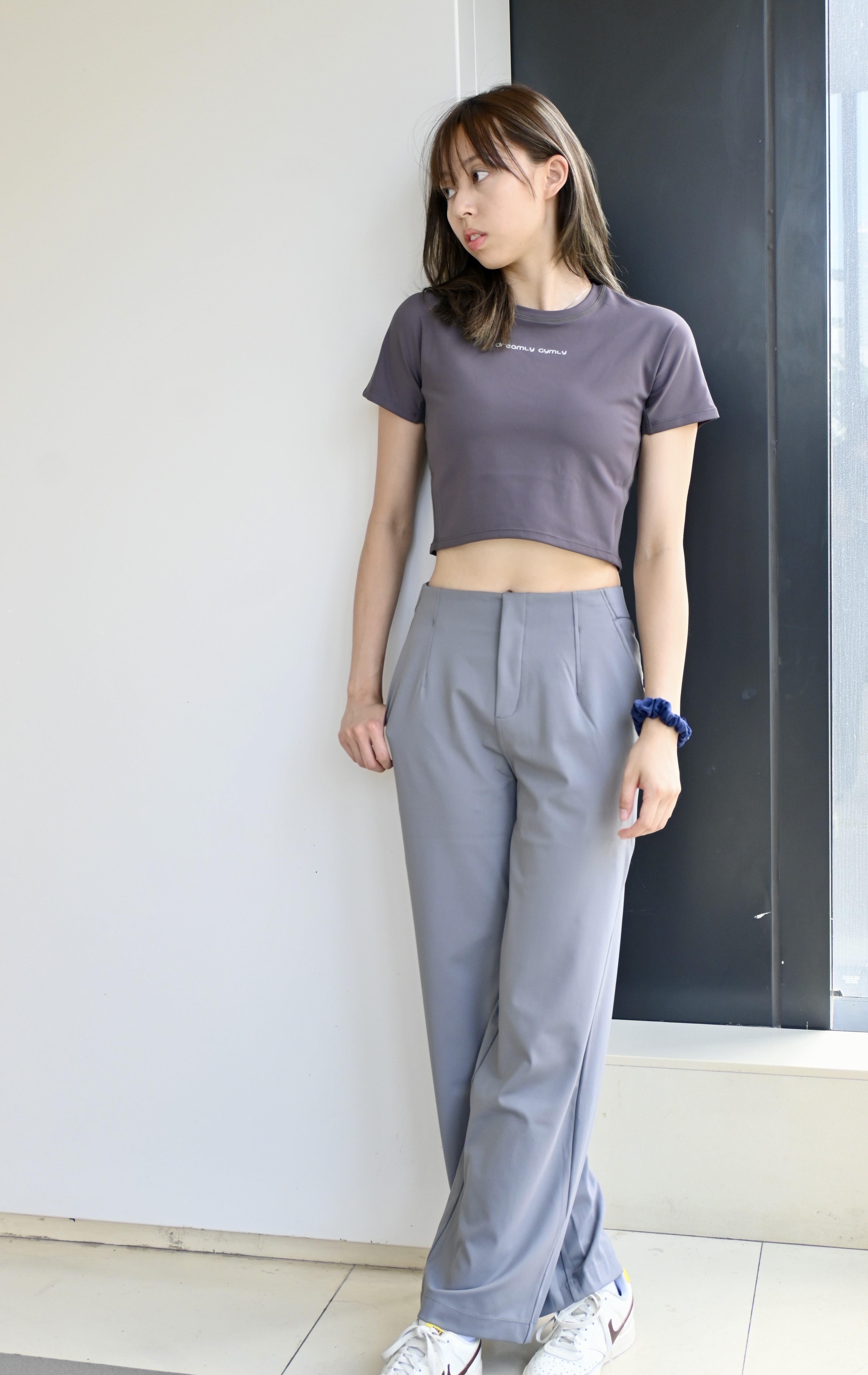 女子訓練休閒長褲 (淺灰色)