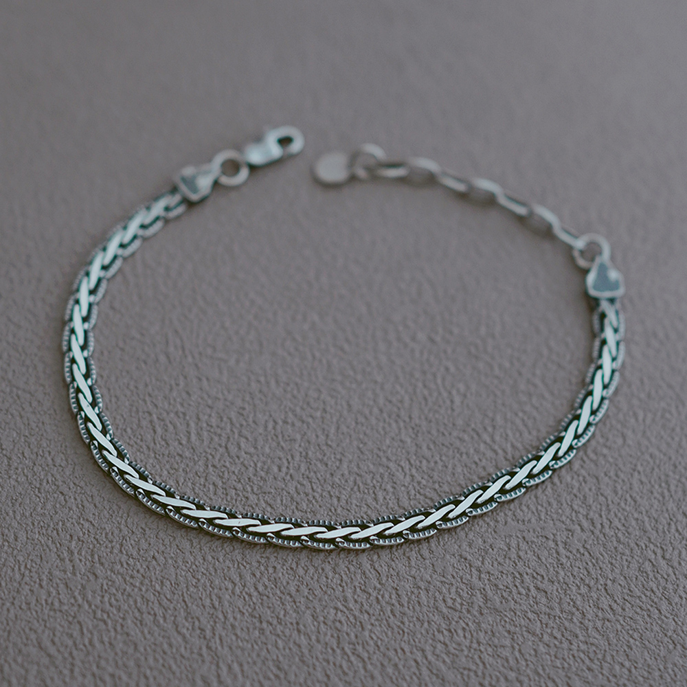 真實純銀手鍊/SB073| 男生手鏈 925純銀 個性 簡約 紳士 時尚男士 男生禮物 男女對鍊 情人節禮物 男生聖誕禮物