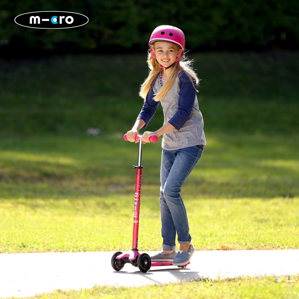 【Micro】兒童滑板車 Maxi Deluxe 奢華版 (適合5-12歲) - 粉紅色