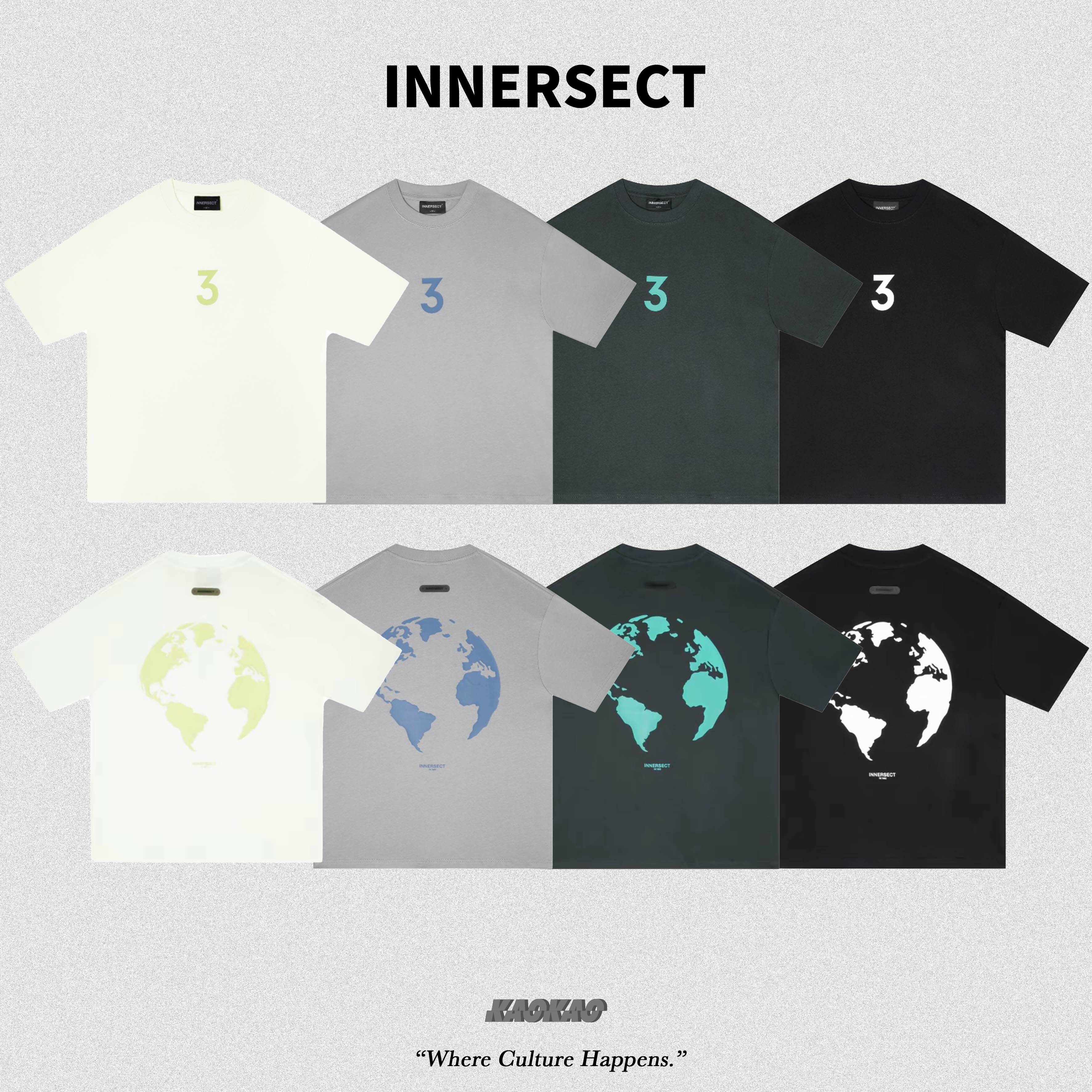 INNERSECT 三生萬物 數字3 缺失地球 短袖【INN24SSTTE040】