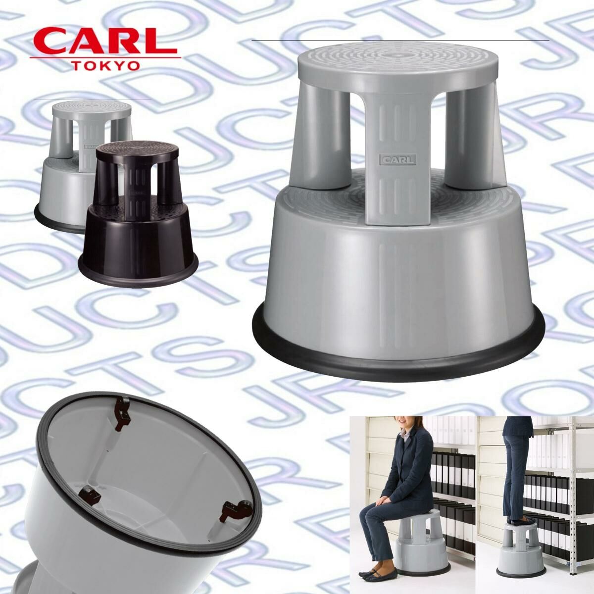 CARL - 日本 CARL 兩層滾輪安全腳踏台 梯凳 #GS-1《香港行貨》- 1 個