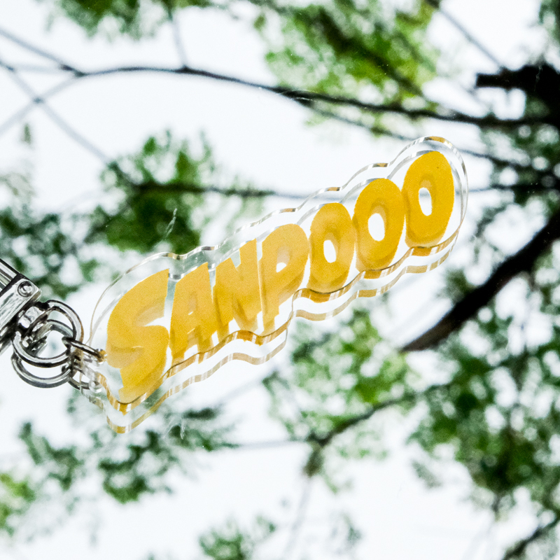 SANPOOO｜壓克力鑰匙圈｜LOGO｜黃