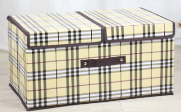 Clothes storage box sorting box (laminated - lattice) (small size 36*25*16cm)