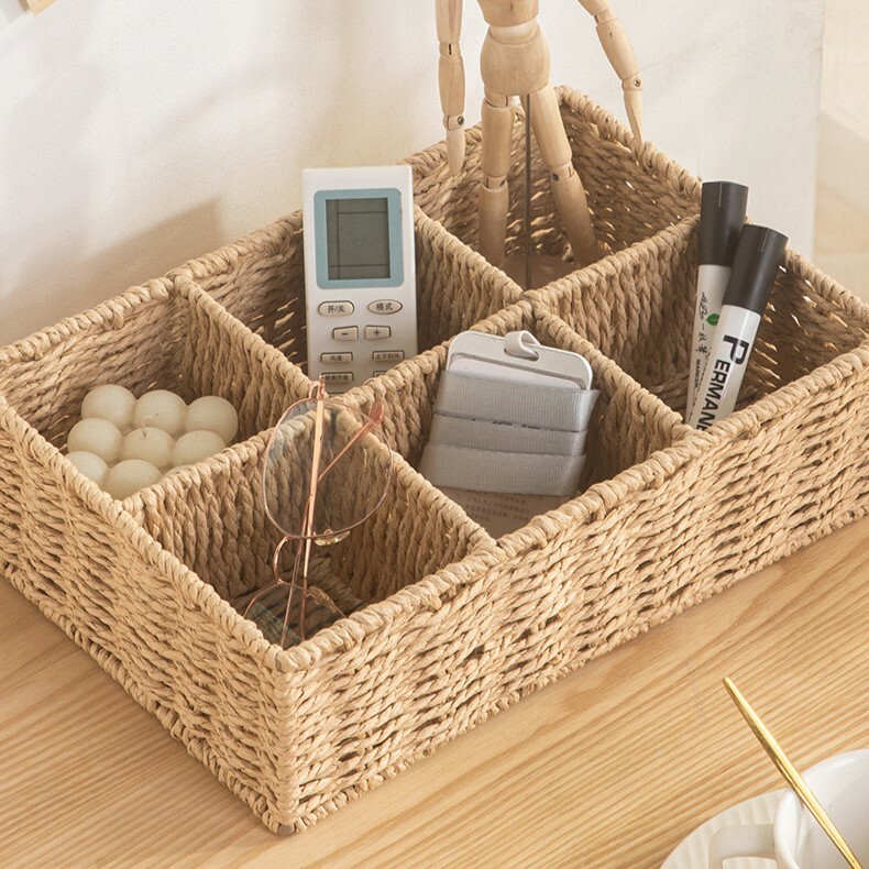 《4449》多功能編織多格收納籃