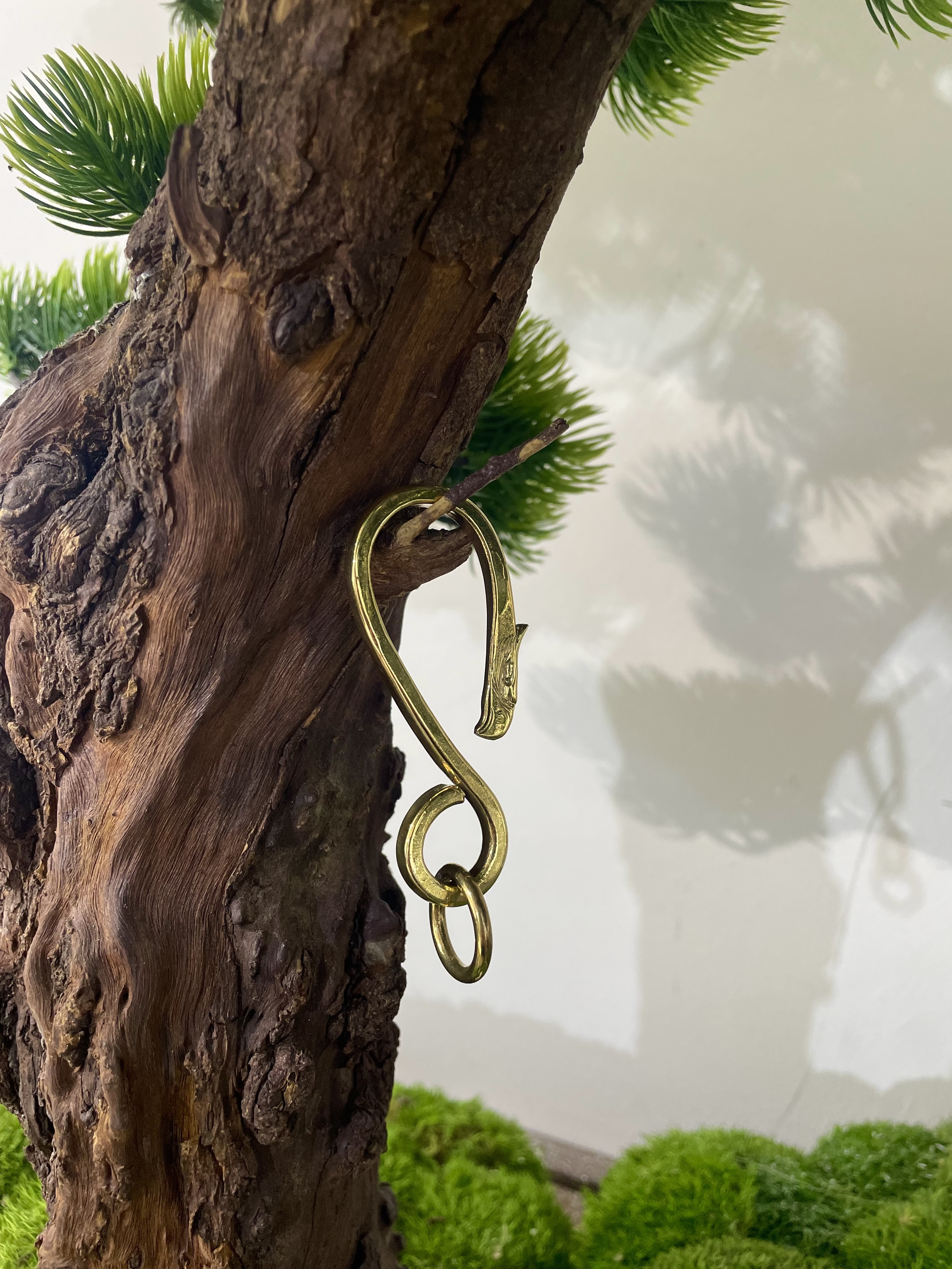 KS silver light eagle  key hook brass