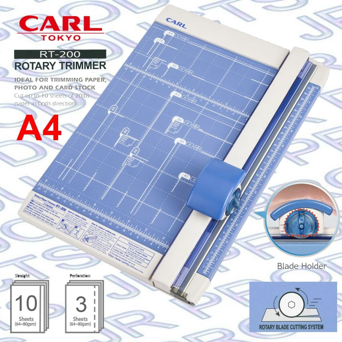 CARL - 日本 CARL A4 滾輪式鎅紙機#RT-200切割切紙機《香港行貨》-1 部