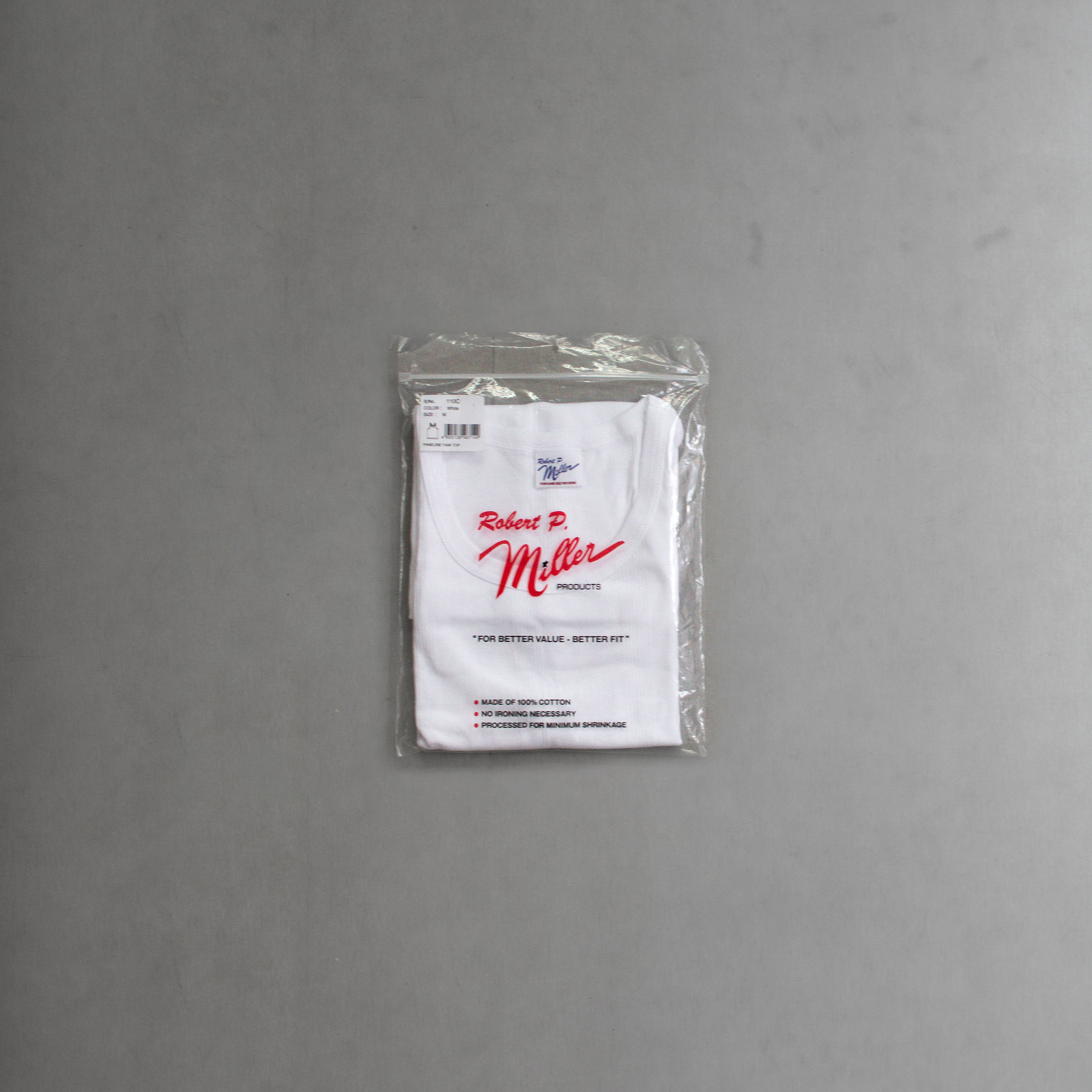 ROBERT P MILLER 110C PANEL RIBBED TANKTOP 素面 螺紋 無袖 背心