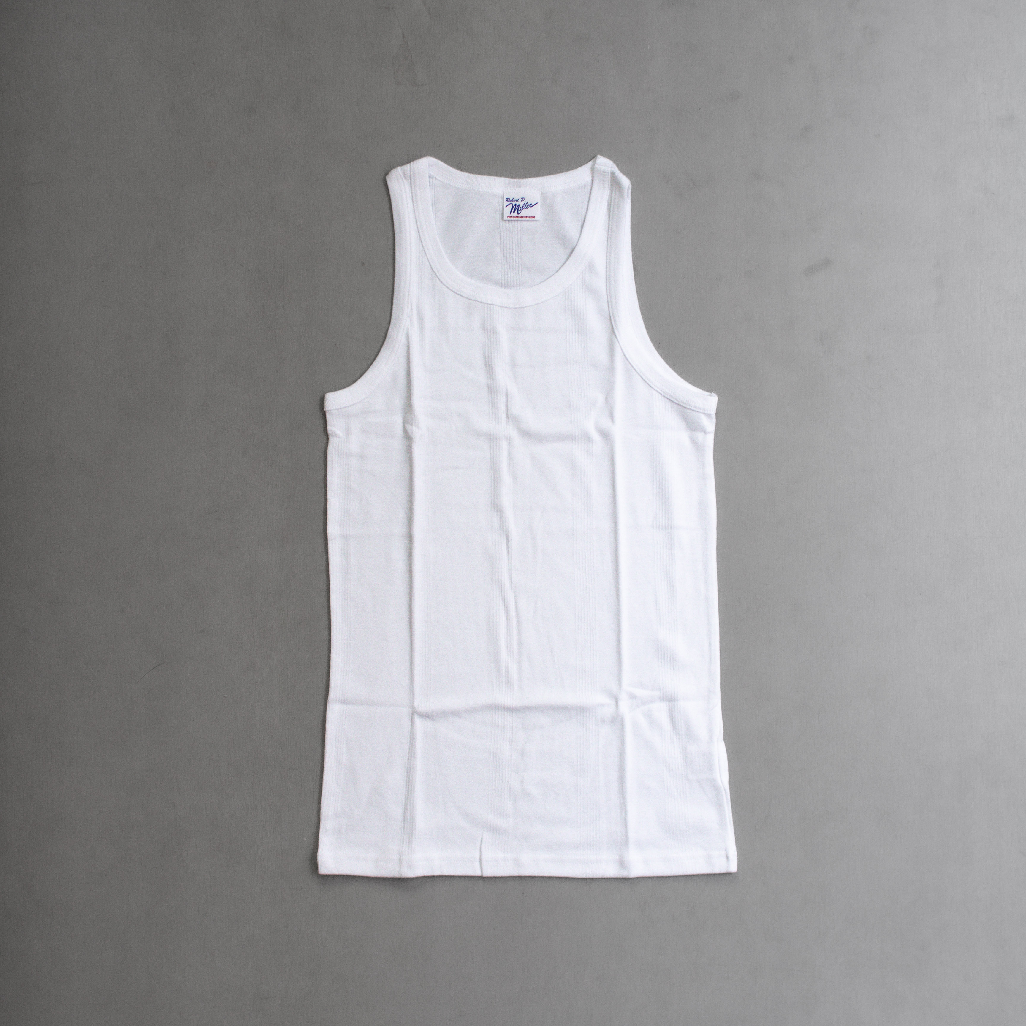 ROBERT P MILLER 110C PANEL RIBBED TANKTOP 素面 螺紋 無袖 背心