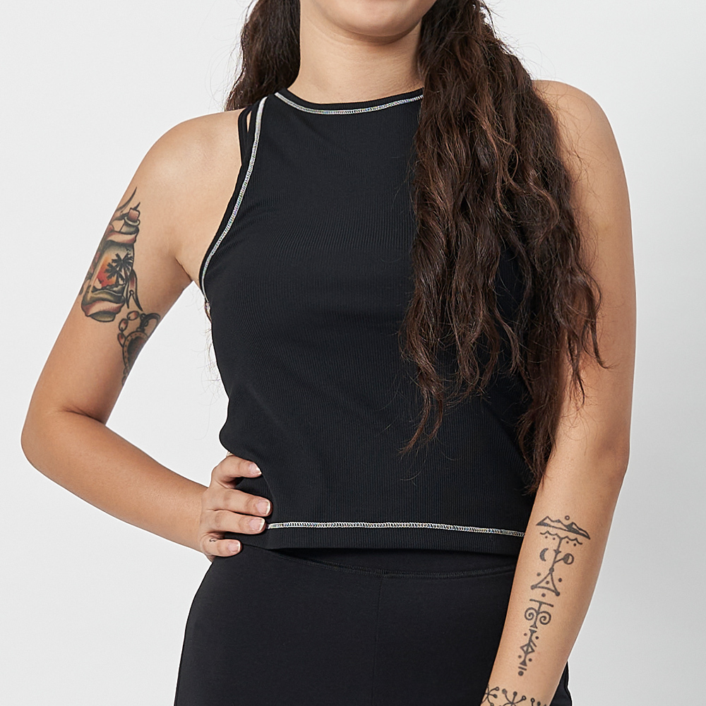 Nike One Fitted 女款 黑色 運動 貼身 短版 羅紋 背心 FN3078-010