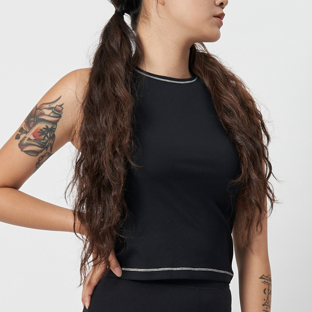 Nike One Fitted 女款 黑色 運動 貼身 短版 羅紋 背心 FN3078-010