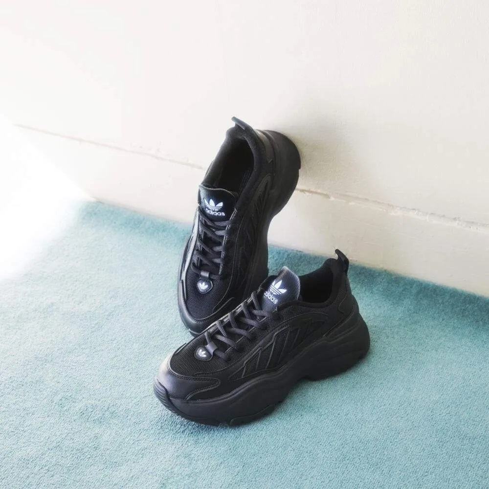 【預訂】ADIDAS ORIGINALS OZGAIA 全黑"超厚底鞋"-WOMEN