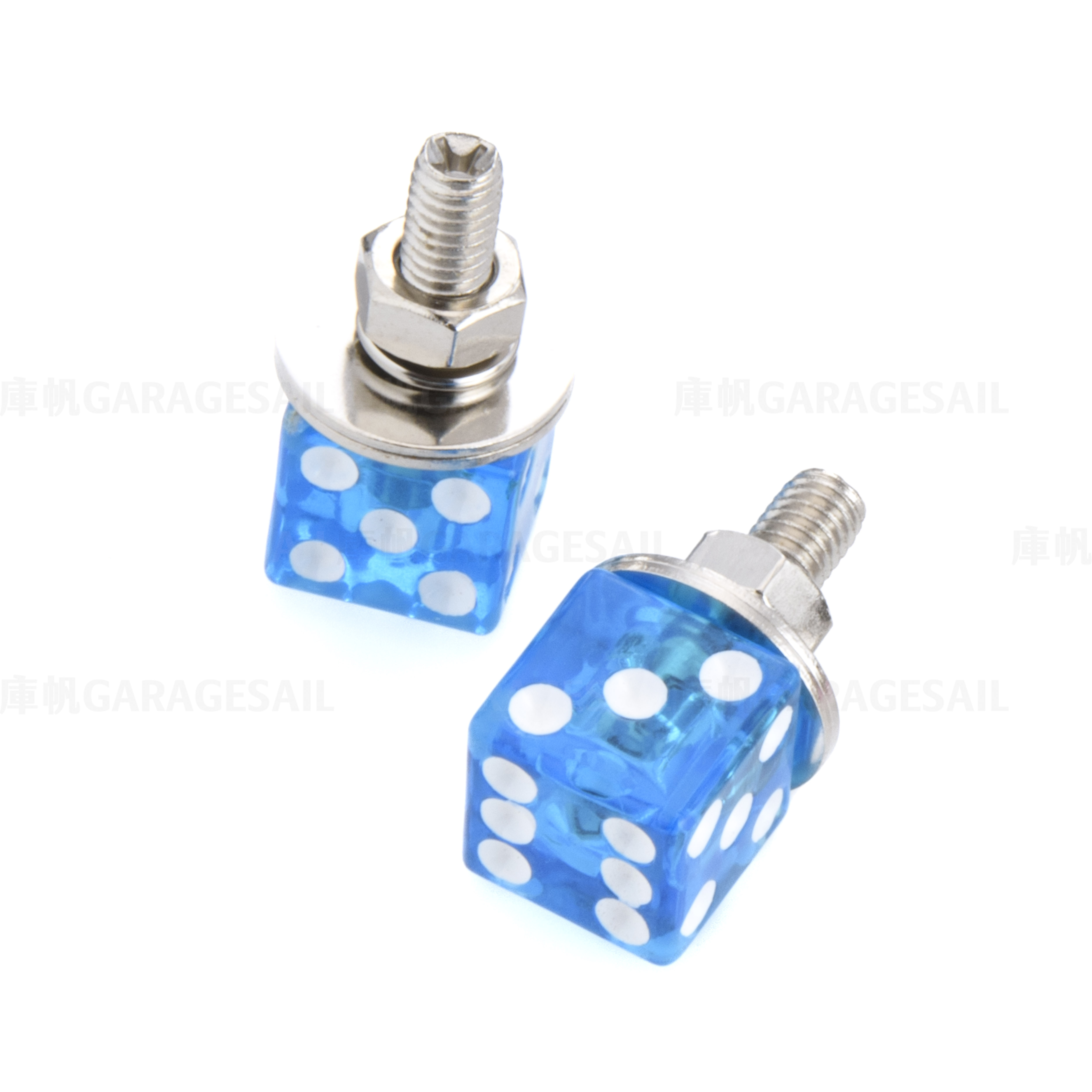 大牌螺絲 骰子 - 透光藍