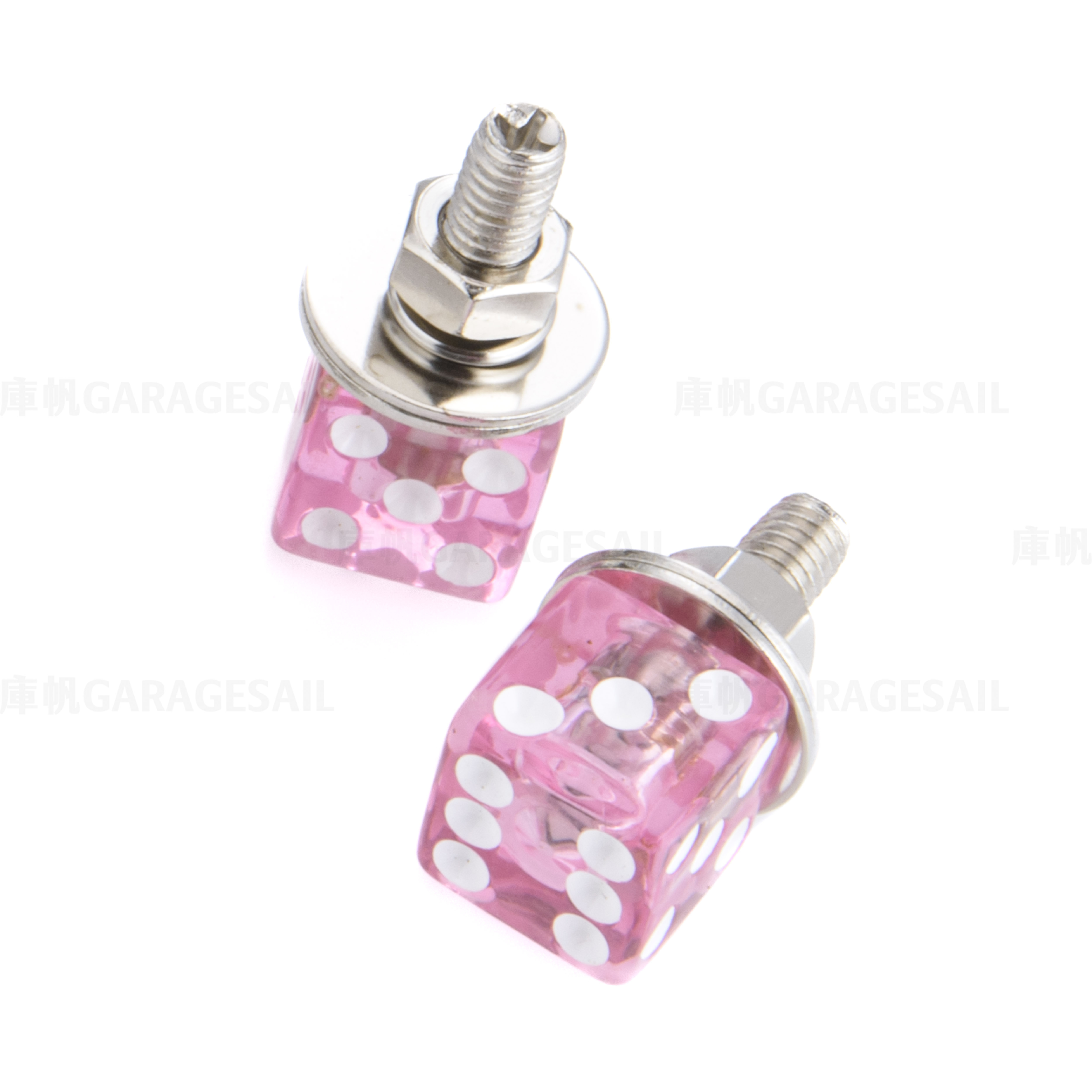 大牌螺絲 骰子 - 透光粉紅