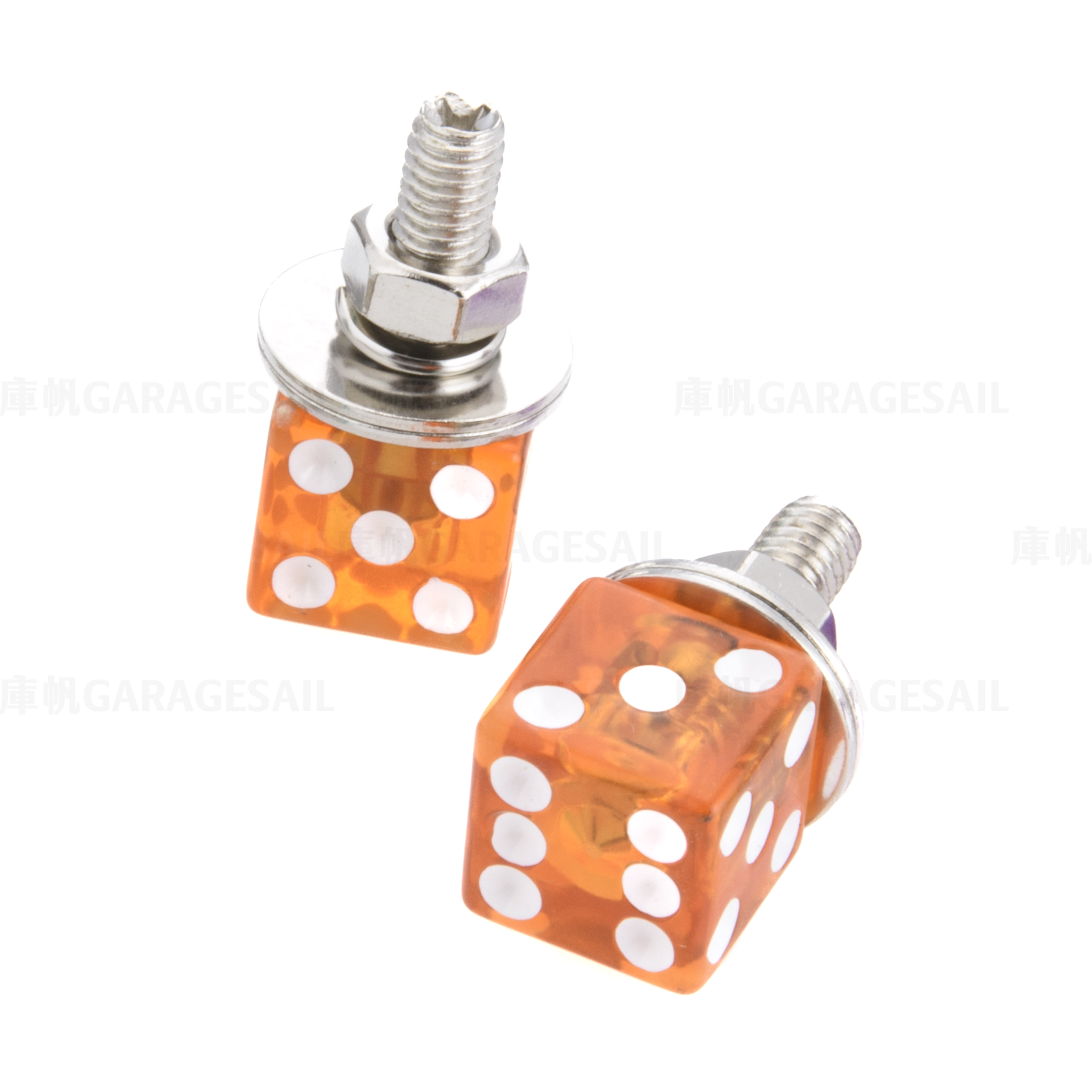 大牌螺絲 骰子 - 透光橘